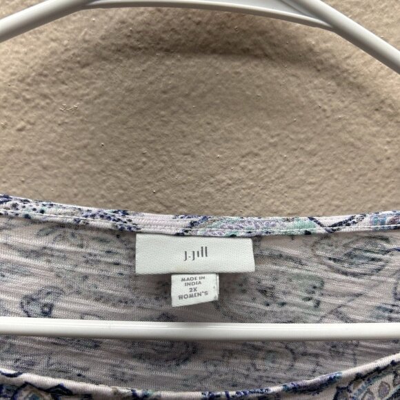 J. Jill Blue and White Floral Blouse - Picture 2 of 5